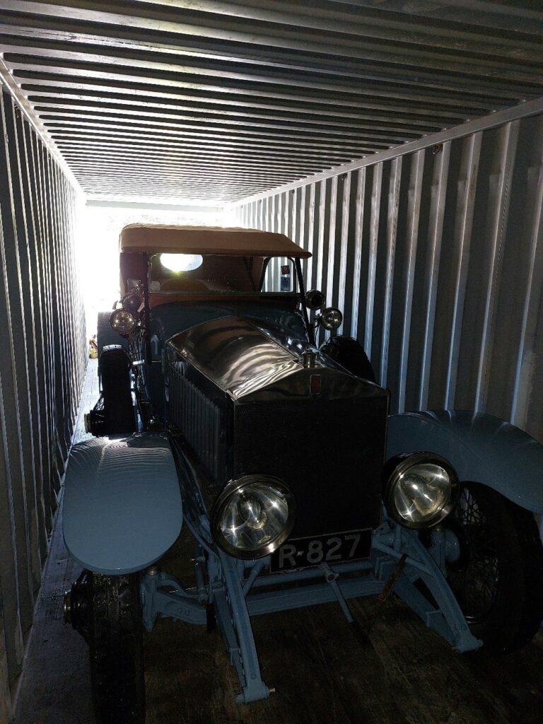 Rolls Royce inside container